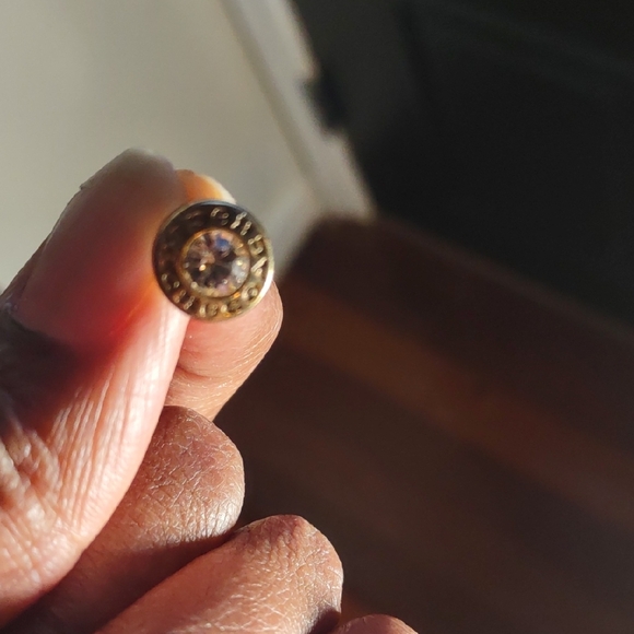 Coach Gold Crystal Stud Earrings - Picture 4 of 6